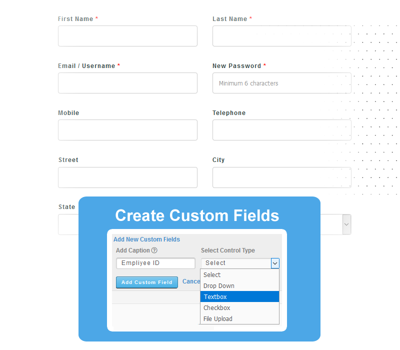 Self registration for online exam software